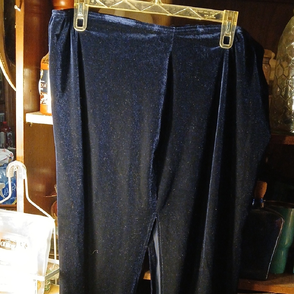 Beware!- 3XL- Elegant Asymmetrical Navy Blue Silk Skirt